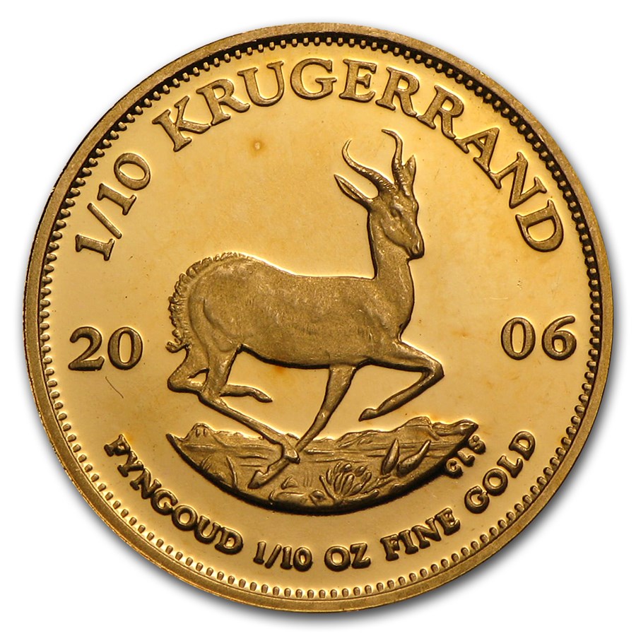 2006 South Africa 1/10 oz Proof Gold Krugerrand 1/10 oz Proof Gold